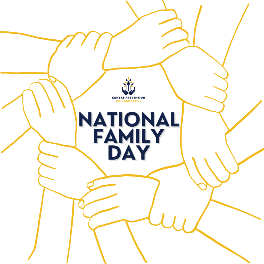 A circle of hands holding one another, with the words “National Family Day” in the center
